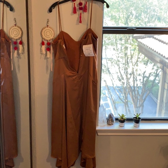 Free people gold midi dress - Picture 5 of 7